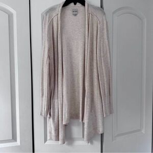 Nic +Zoe Open front cardigan w/pockets cream Medium